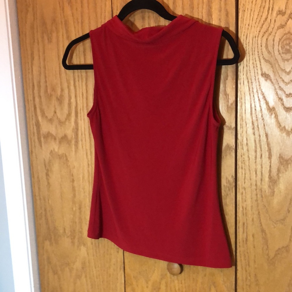 Tahari Red Blouse Size X Small Petite. - Picture 4 of 5